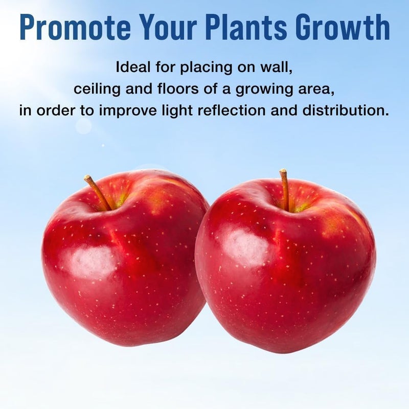 Japard 4 x 328 Ft Highly Reflective Film Roll for Outdoor Indoor Plant Grow Tent Warm House Greenhouse Room Silver - Image 5